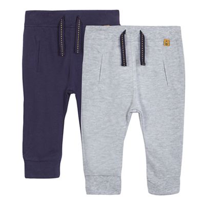 Pack of two baby boys' textured joggers